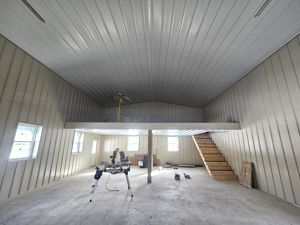 Pole Barn Interior Loft Construction